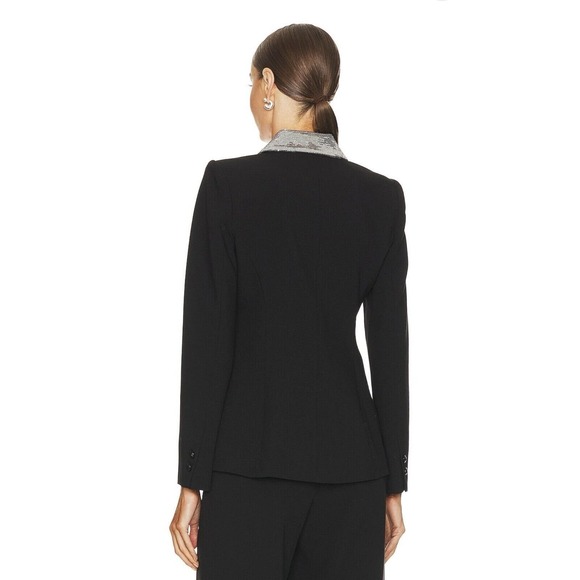 L' AGENCE Clementine Sequin Lapel Ponte Blazer - Picture 2 of 8